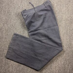 Polo Sport Ralph Lauren Pants Womens 10 Navy Blue Straight Leg Cotton Linen